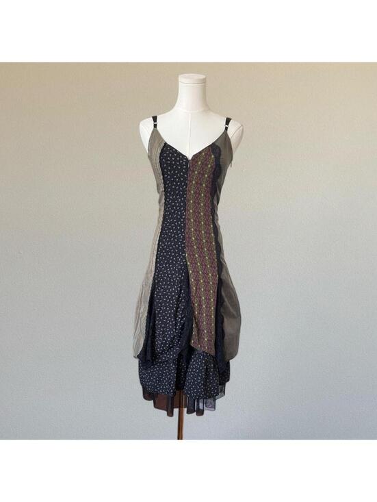Dresses & Skirts - Vintage Des Filles à la Vanille euro patchwork midi dress Sz. M/L